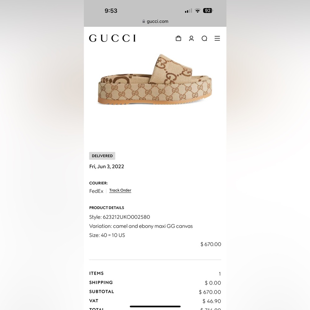 GUCCI WOMEN'S PLATFORM SLIDE SANDAL - Picture 15 of 16